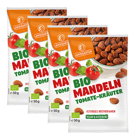 4er-Pack Landgarten Bio Mandeln - Tomate-Kr�uter