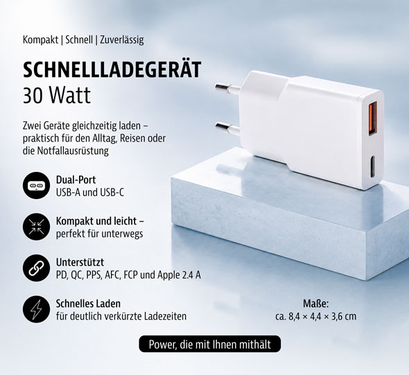 Schnellladeger�t 30 Watt01