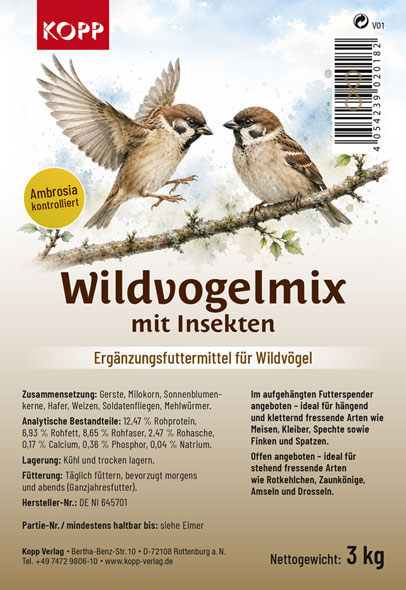 Wildvogelmix mit Insekten01