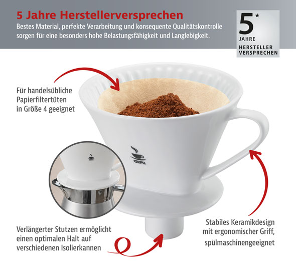 GEFU� Porzellan Kaffeefilter SANDRO Gr. 401