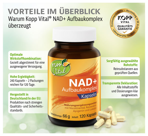 Kopp Vital� NAD+ Aufbaukomplex / 200 mg / 120 Kapseln01