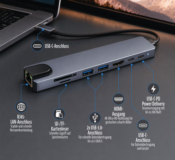 Multiport-Adapter 8-in-1 type C auf HDMI02