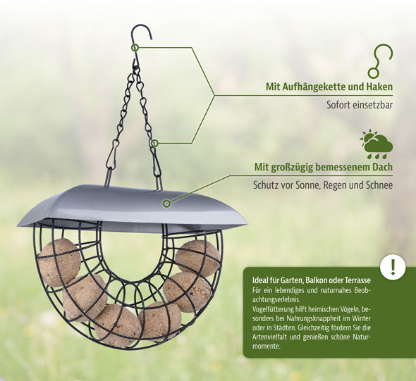 Halbmond-Futterspender mit 6 Meisenkn�deln, vorgef�llt01