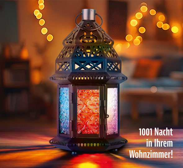 Orientalisches Laternen- und Teelicht-Set01