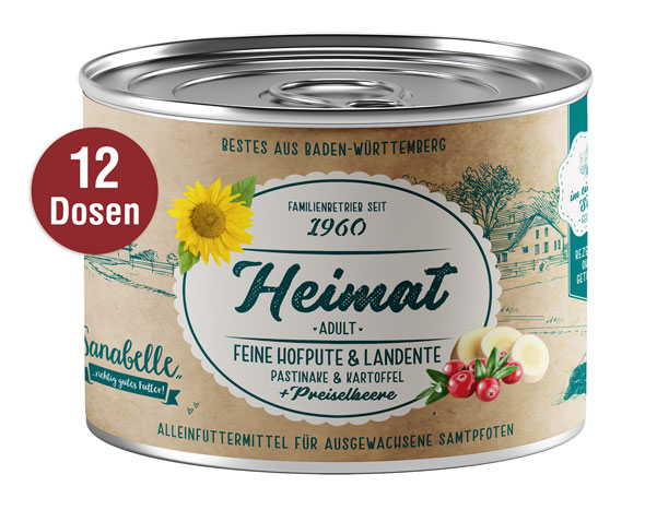 12er-Pack Bosch Heimat Sanabelle Adult feine Hofpute & Landente