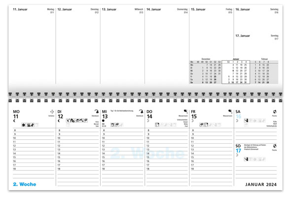 Das Mondjahr 2027 - Wochenkalender02