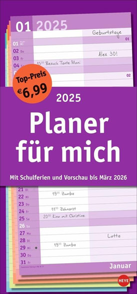 Basic Planer fr mich 2025 - Mngelartikel