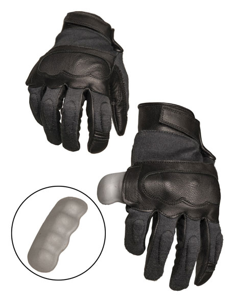 Taktische Handschuhe Leder / Aramid01